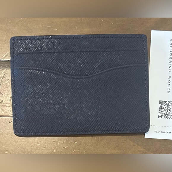 NWT🔥 TORY BURCH EMERSON SLIM CARD CASE Denim - Picture 2 of 2